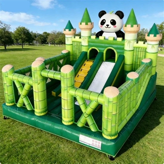 Giant Panda Inflatable Fun Playground With Slide